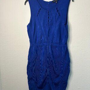 Royal Blue Cutout Detail Bandage Dress